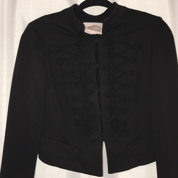 LOVE 21 Forever 21 Black Military Style Jacket - Picture 1 of 3
